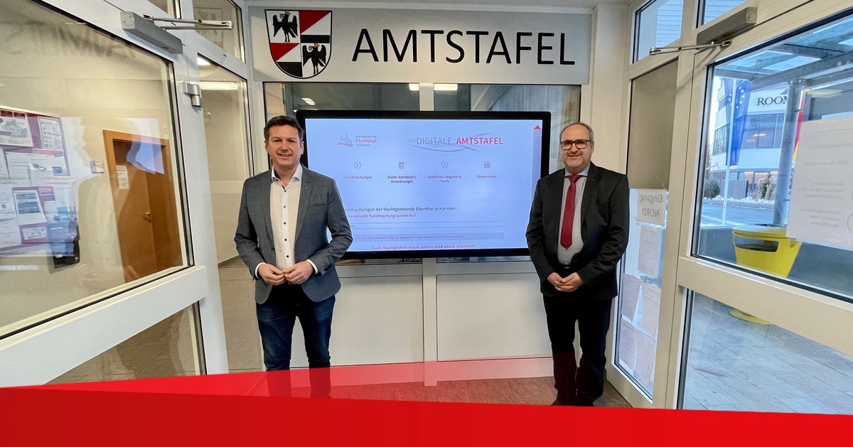 Neue digitale Amtstafel in Ebenthal