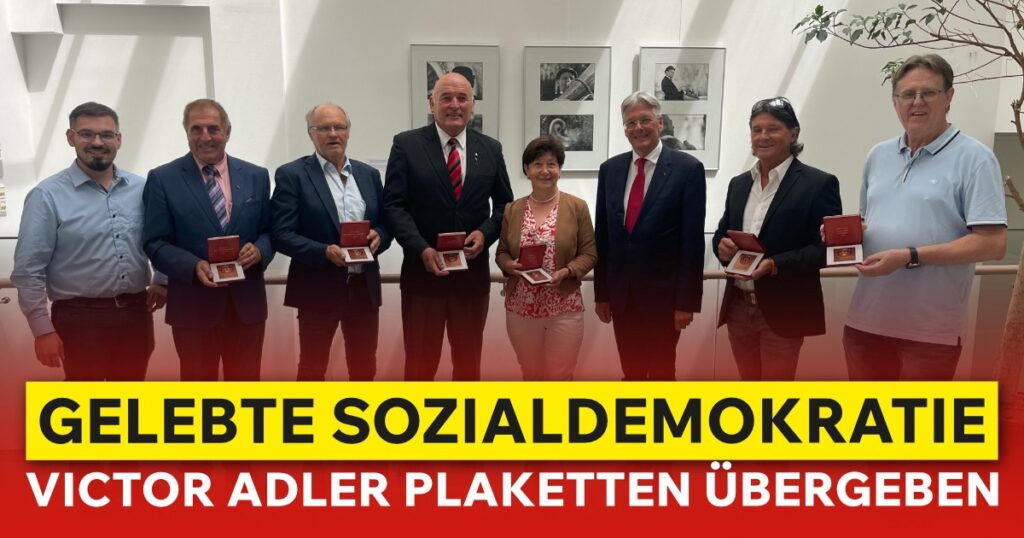 Victor-Adler-Plakette f&uuml;r sechs verdiente Pers&ouml;nlichkeiten der SP&Ouml; Klagenfurt-Land